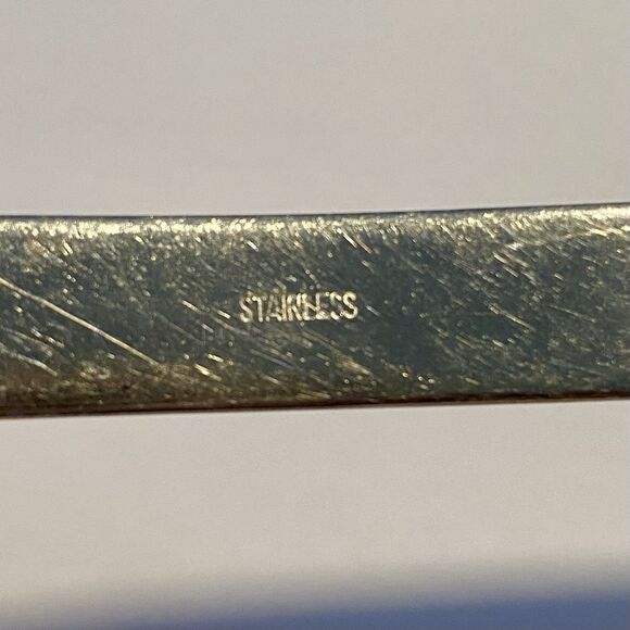 Vintage! 13" Stainless Curved Slotted Spatula Turner Red Maroon Bakelite Handle - Picture 11 of 13